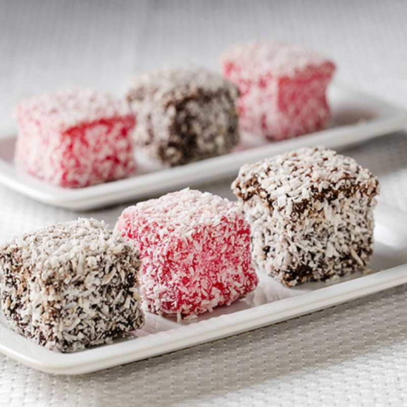 Lamingtons 4cm Choc & Raspberry