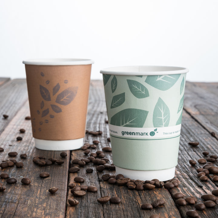 Green Double Wall Coffee Cups | Greenmark Cup-to-Grow