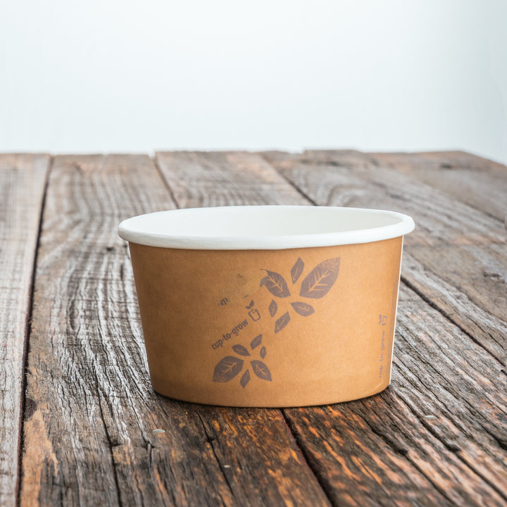 Brown Leaf Print Bowl | Cup-to-Grow