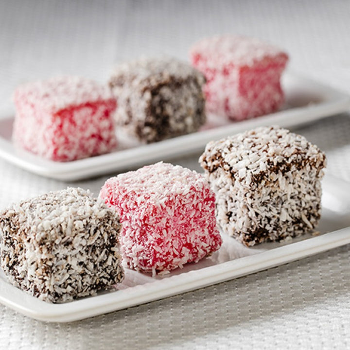 Lamingtons 4cm Choc & Raspberry